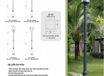 Tham khảo báo giá cột đèn chiếu sáng sân vườn công viên Bamboo