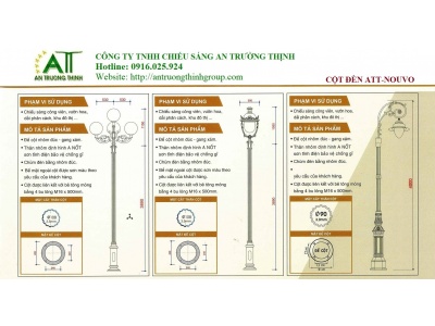 An Trường Thịnh - Trụ Đèn Trang Trí Sân Vườn ATT-Nouvo