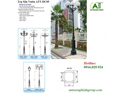 Trụ Đèn Sân Vườn Chiếu Sáng Ngoài Trời DC05B