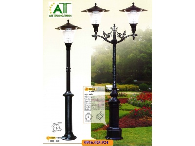 Cột Đèn Trang Trí Sân Vườn Đế Nhôm Đèn Nón Đẹp