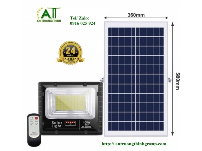 Đèn Pha Led Năng Lượng Mặt Trời 100W JD 8800L