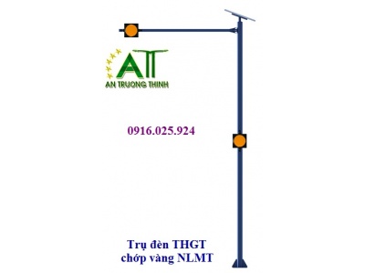 Trụ Đèn THGT Chớp Vàng Thép Tráng Kẽm NLMT
