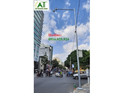 Trụ Thép Lắp Camera Mạ Nhúng Kẽm Nóng Cao 6m