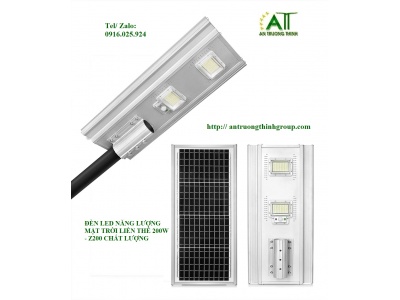 Đèn Đường Led Năng Lượng Mặt Trời Liền Thể 200W Jindian JD A200