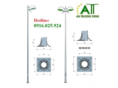 Trụ Đèn Chiếu Sáng Côn Tròn Bát Giác Cao Áp An Trường Thịnh