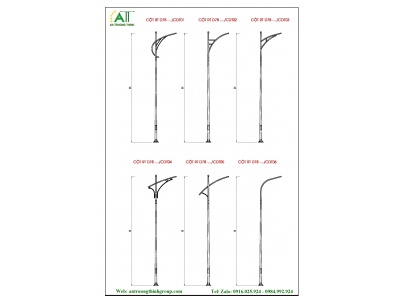 6 Mẫu Cột Đèn Chiếu Sáng Cao Áp Đường Phố Đẹp Thông Dụng