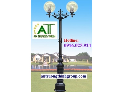 Cột Đèn Đế Gang Trang Trí Công Viên 2 Bóng