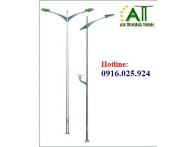 Cột  Đèn Chiếu Sáng Cao Áp Mạ Kẽm 10m