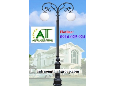Trụ Đèn Đế Gang DC05B Trang Trí Công Viên 2 Bóng