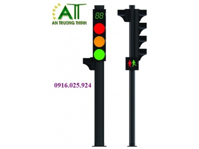 Trụ Đèn THGT Đơn Nhôm Elip 3.7m