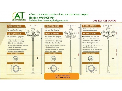 Trụ Đèn Sân Vườn Đế Nhôm Nouvo An Trường Thịnh