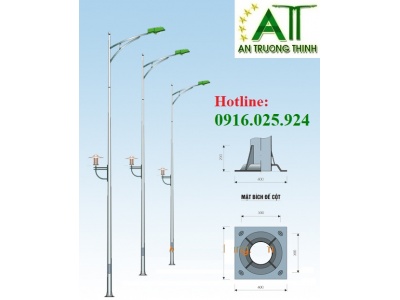 Cột Đèn Cao Áp Côn Tròn Cần Đơn Kiểu D123