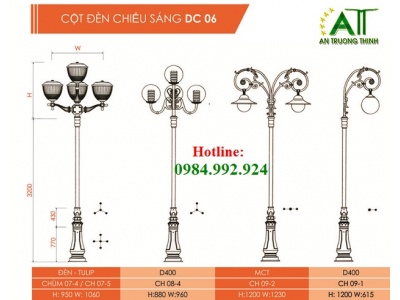 Cột Đèn Chiếu Sáng Trang Trí Công Viên DC-06