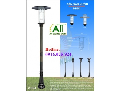 Cột Đèn Trang Trí Sân Vườn Đế Gang