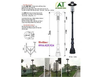 Cột Đèn Sân Vườn Chiếu Sáng Đô Thị