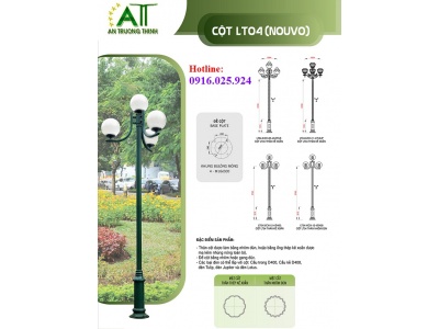 Cột Đèn Chiếu Sáng Trang Trí Sân Vườn Nouvo