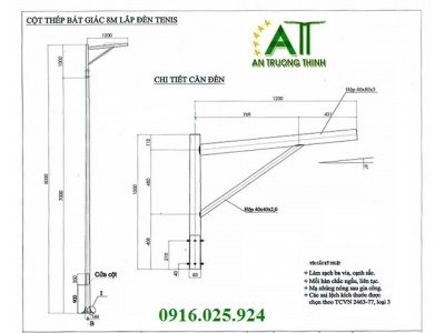 Bản Vẽ Cột Đèn Sân Tennis