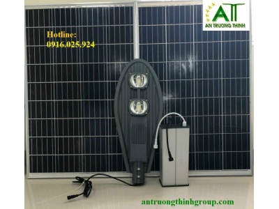 Bộ Đèn Đường Led Chiếu Sáng Đường Phố Năng Lượng Mặt Trời 100W