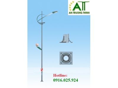 Trụ Đèn Cao Áp Đường Phố Cần Đơn Kiểu ATT-D166