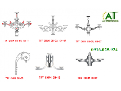 Chùm Tay Đèn Trụ Trang Trí Banian, DC06, DC05B, DC07
