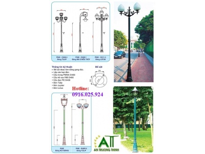Cột Đèn Trang Trí Chiếu Sáng Đường Phố Pine