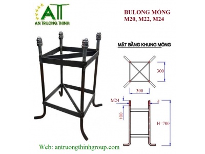 Bulong Móng Cột Đèn M20, M22, M24