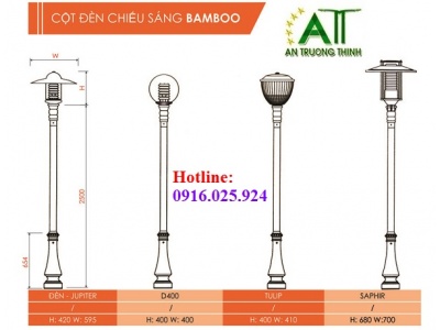 Cột Đèn Trang Trí Công Viên Bamboo