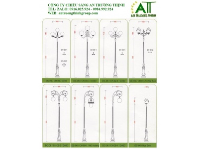 An Trường Thịnh - Cột Đèn Sân Vườn Đế Gang DC06